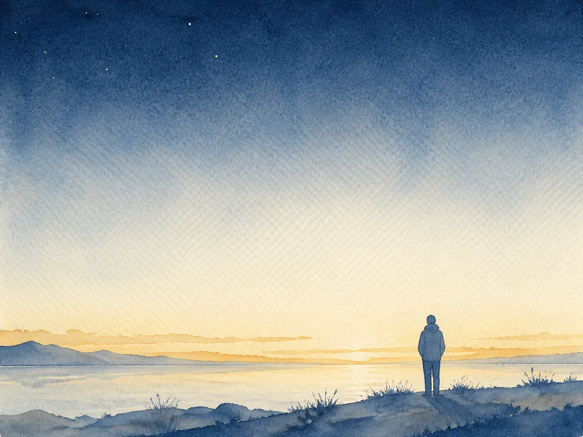 Ilustração aquarela representando luto e transições