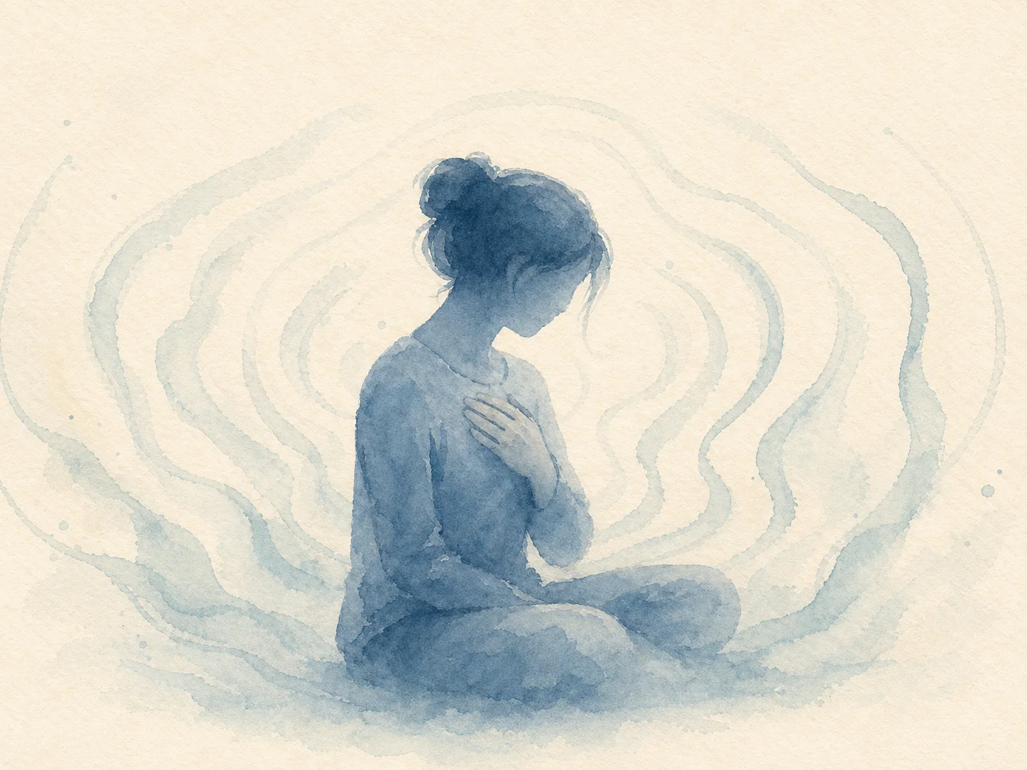 Ilustração aquarela representando transtorno de pânico